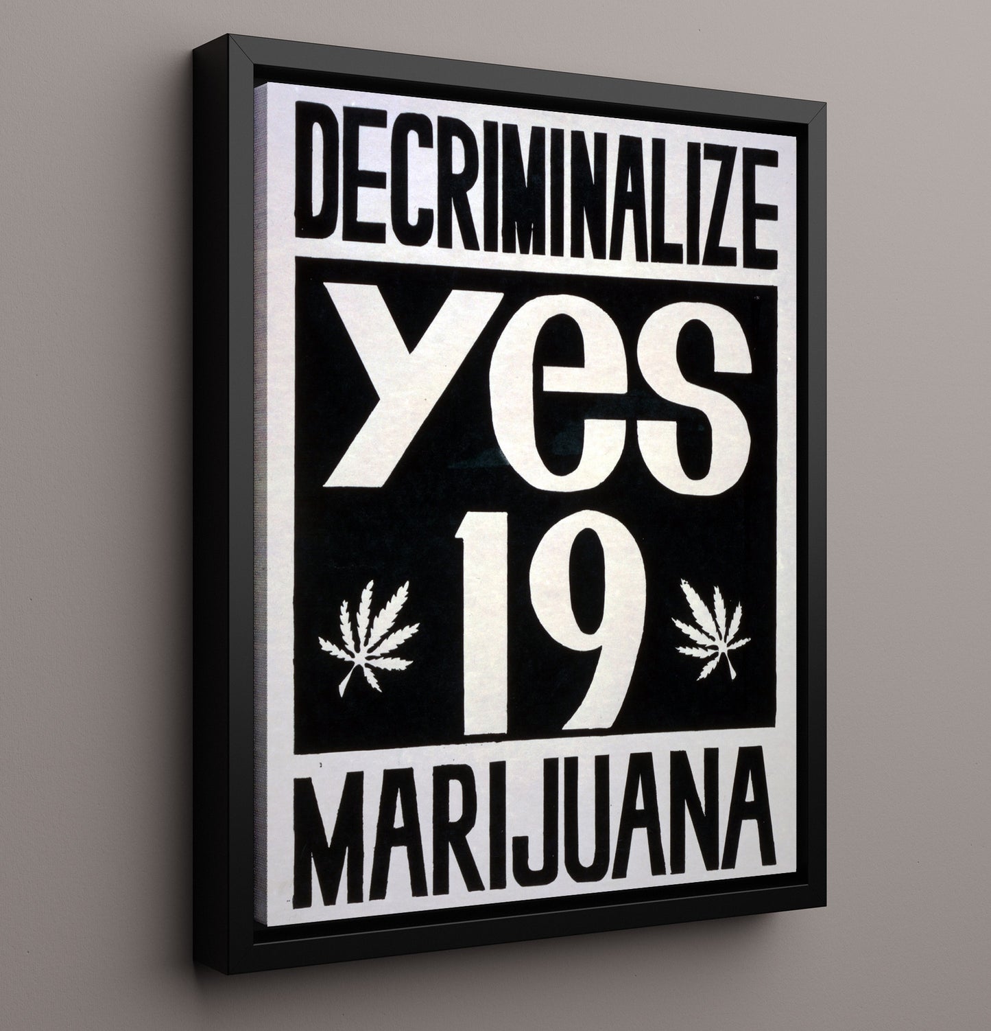 Decriminalize Marijuana Counter Culture Wall Art 16x20 Framed Canvas wall art print