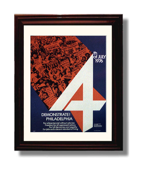 Demonstrate 4 Philadelphia Counter Culture Wall Art 8x10 Beveled Frame wall art print