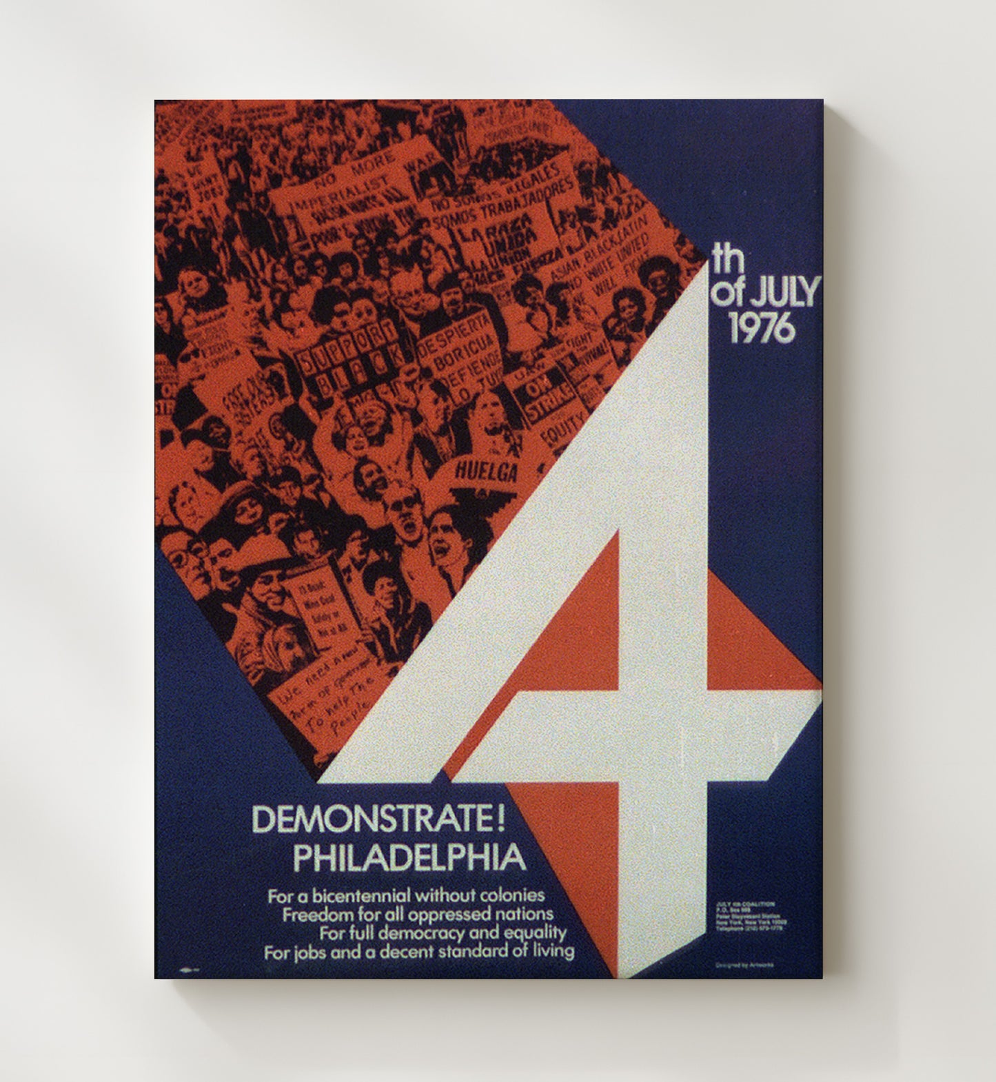 Demonstrate 4 Philadelphia Counter Culture Wall Art 20x24 Canvas wall art print