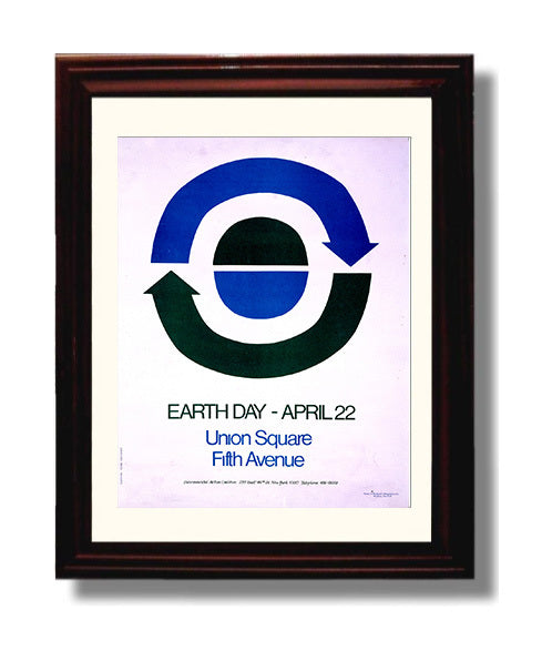 Earth Day April 22 Counter Culture Wall Art 8x10 Beveled Frame wall art print