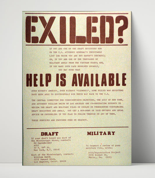 Exiled Help Is Available - Counterculture - 16x20 Unframed Print