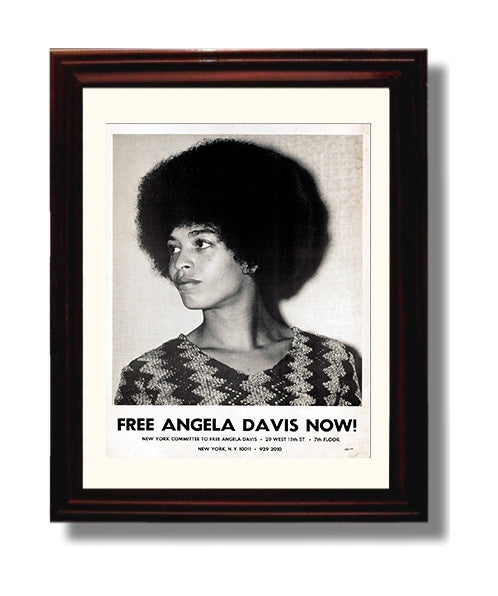 Free Angela Davis Now Counter Culture Wall Art 8x10 Beveled Frame wall art print