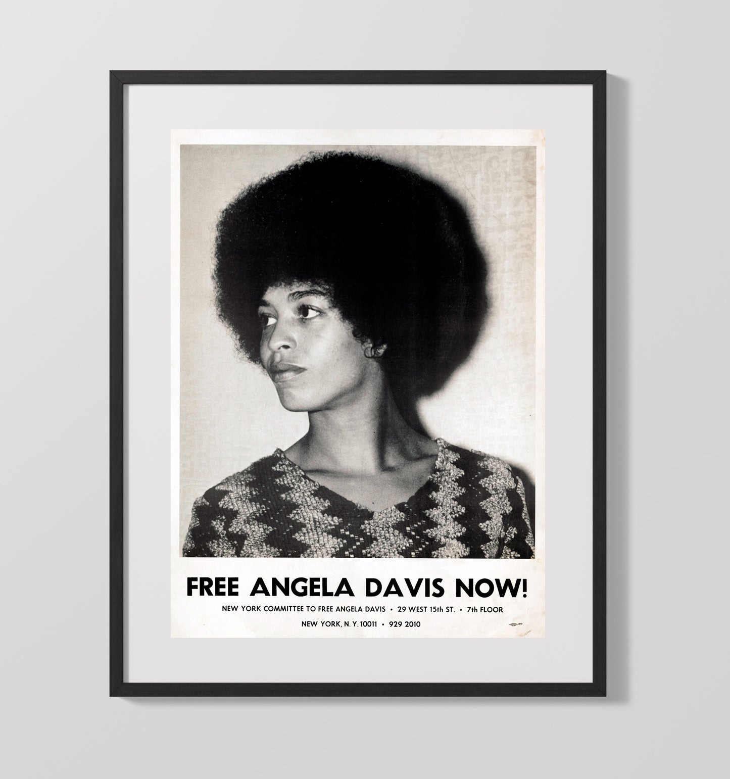 Free Angela Davis Now Counter Culture Wall Art 16x20 Gallery Frame wall art print