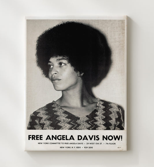 Free Angela Davis Now 8x10 Canvas counterculture wall art
