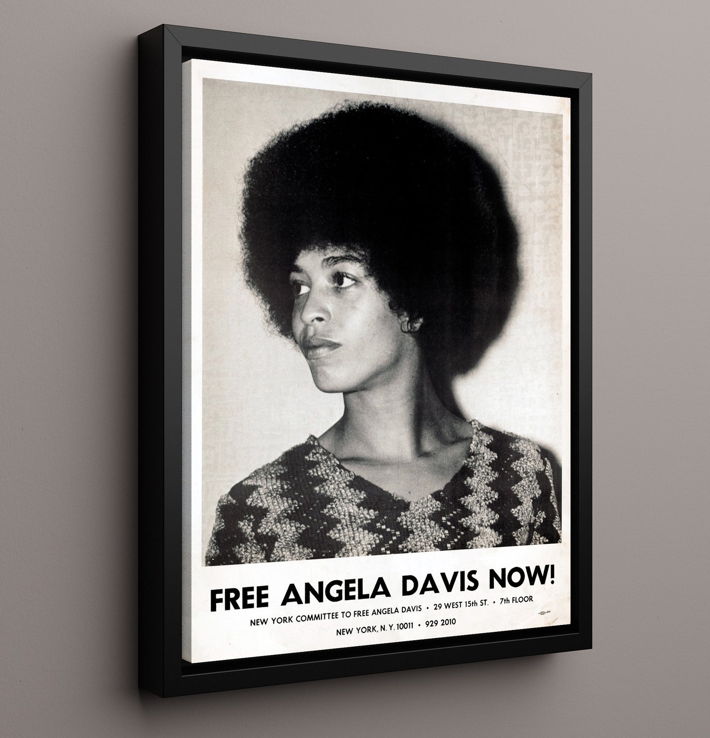 Free Angela Davis Now Counter Culture Wall Art 16x20 Framed Canvas wall art print