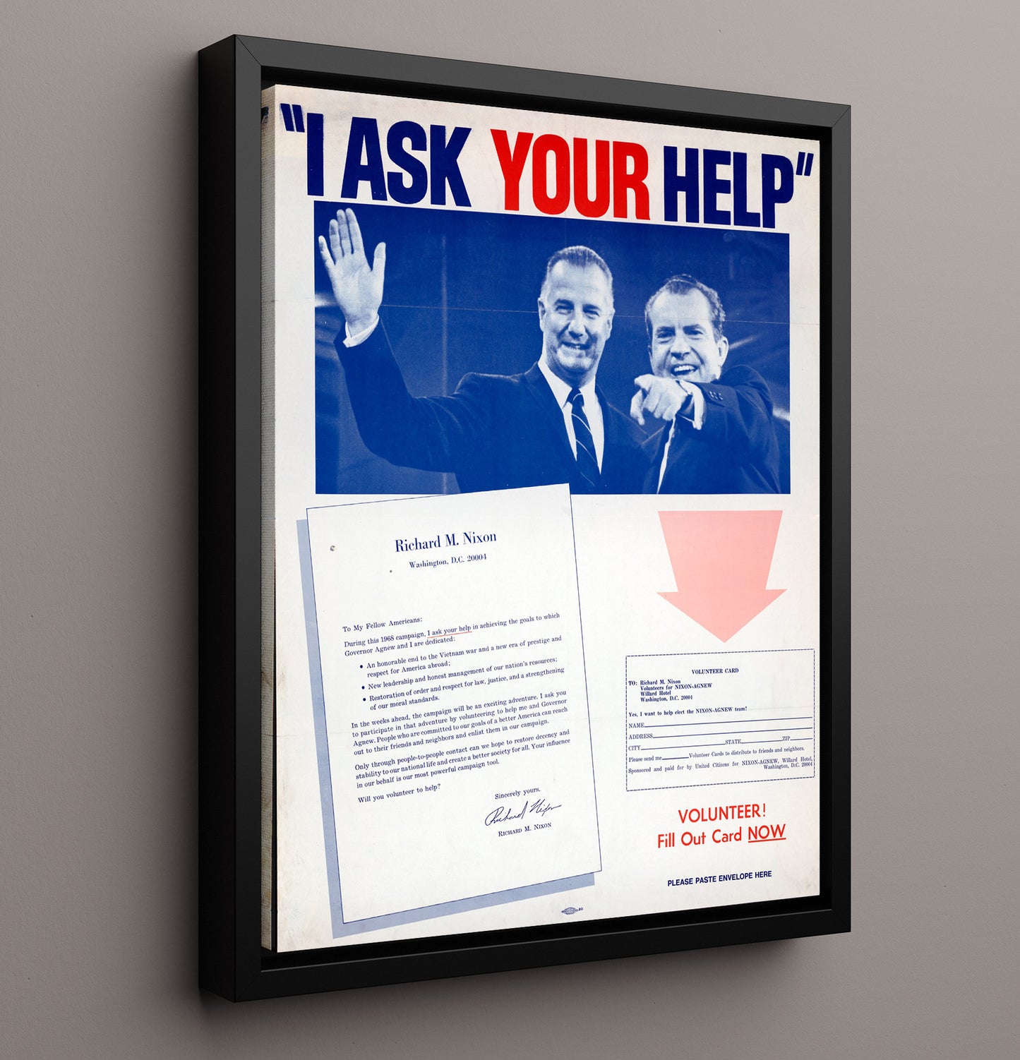 I Ask Your Help Counter Culture Wall Art 16x20 Framed Canvas wall art print