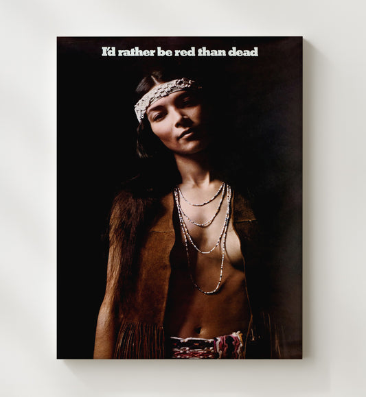 I'd Rather Be Red Than Dead 8x10 Canvas counterculture wall art