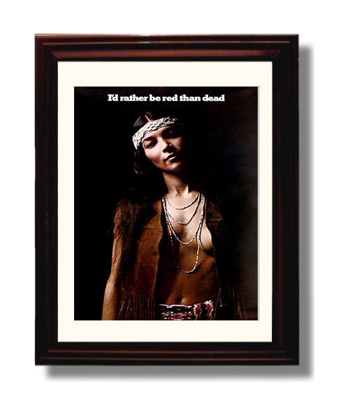 Id Rather Be Red Than Dead Counter Culture Wall Art 8x10 Beveled Frame wall art print