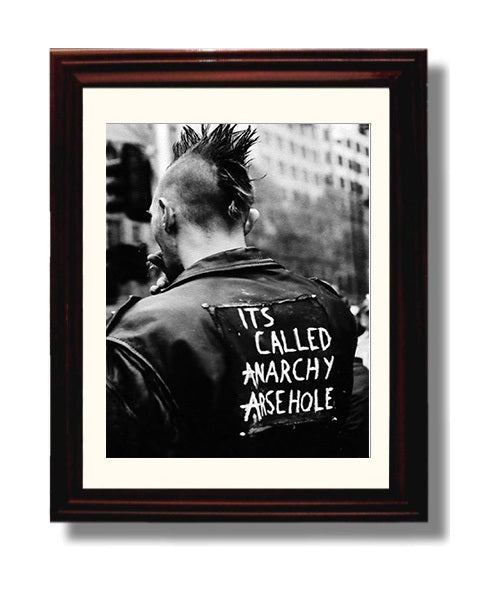 Its Called Anarchy Arsehole Counter Culture Wall Art 8x10 Beveled Frame wall art print