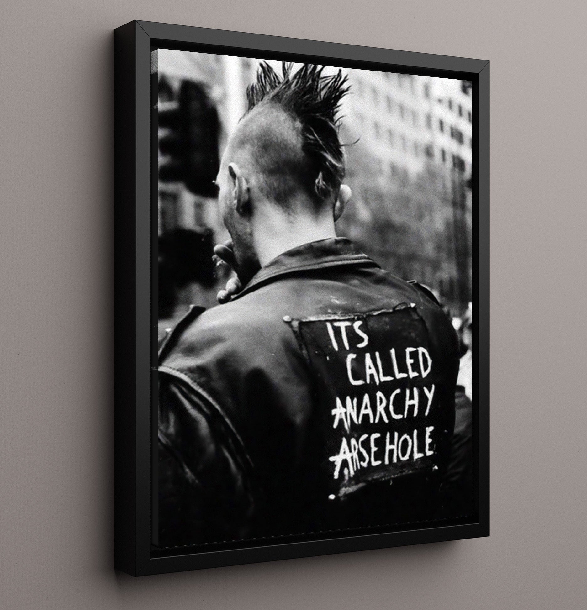 Its Called Anarchy Arsehole Counter Culture Wall Art 16x20 Framed Canvas wall art print