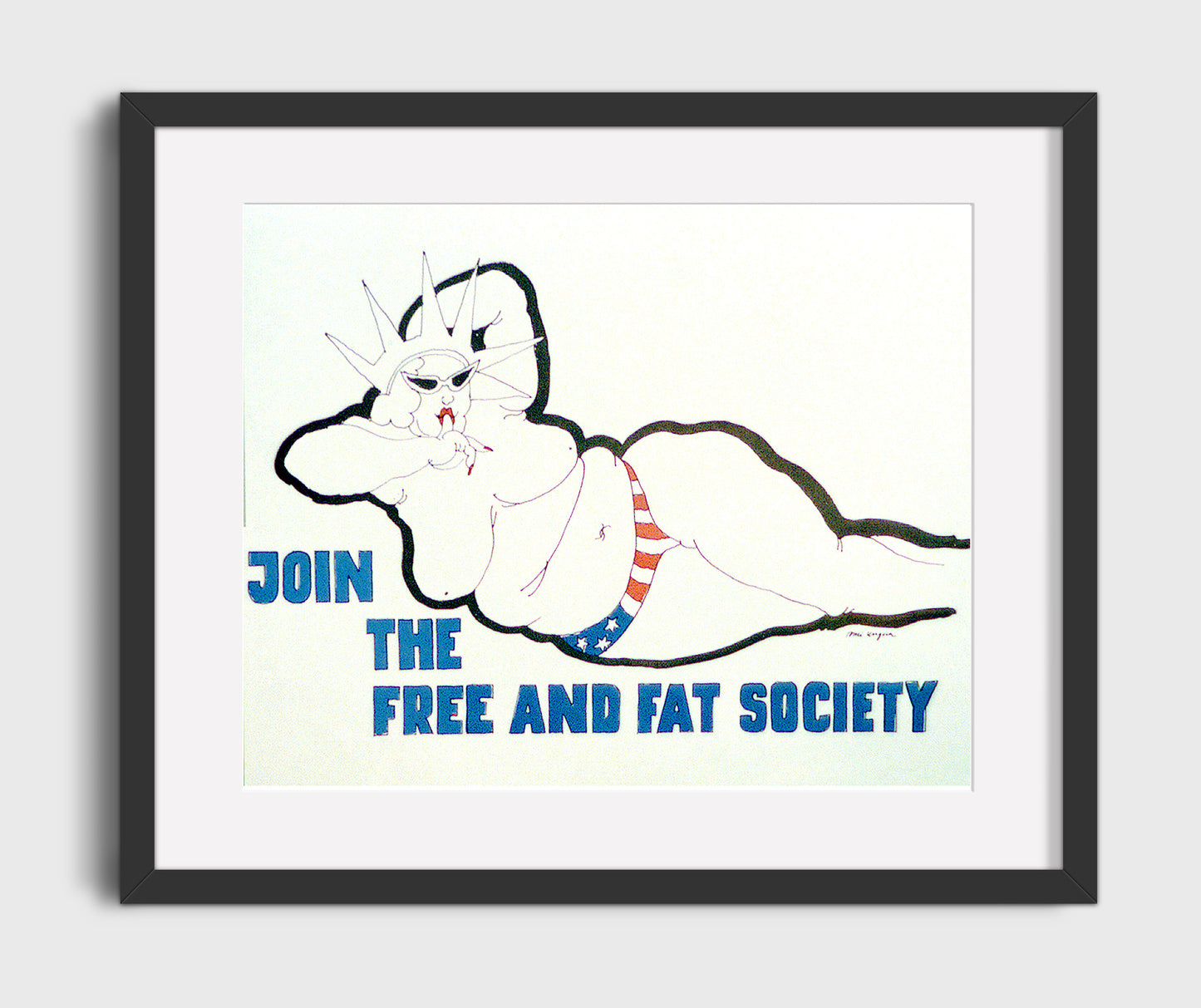 Join the Free and Fat Society - Landcape.jpg Counter Culture Wall Art 16x20 Gallery Frame wall art print