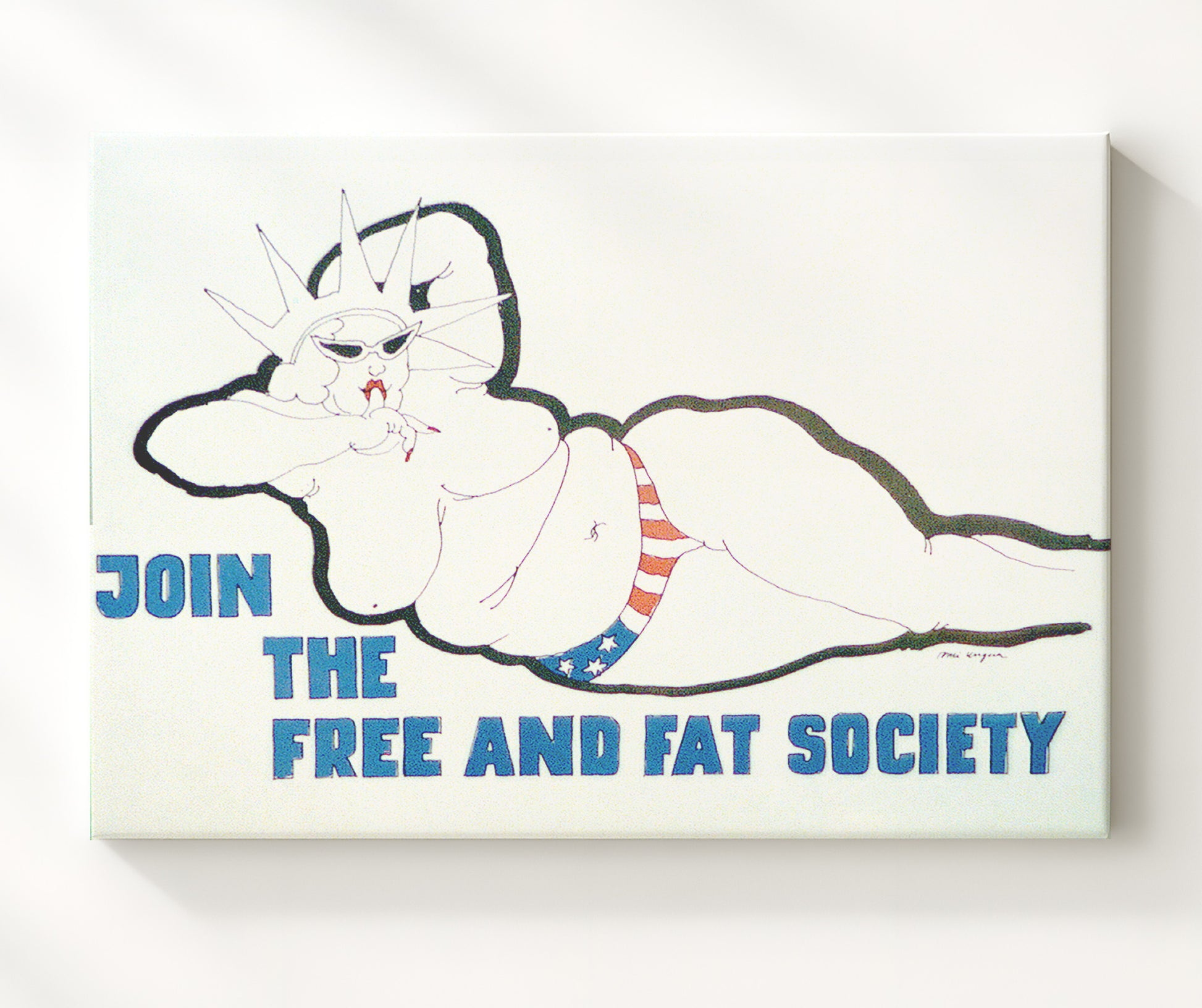 Join the Free and Fat Society - Landcape.jpg Counter Culture Wall Art 20x24 Canvas wall art print