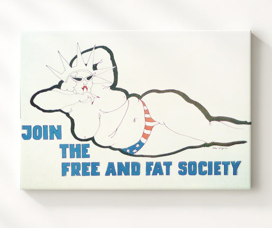 Join the Free and Fat Society 8x10 Canvas counterculture wall art