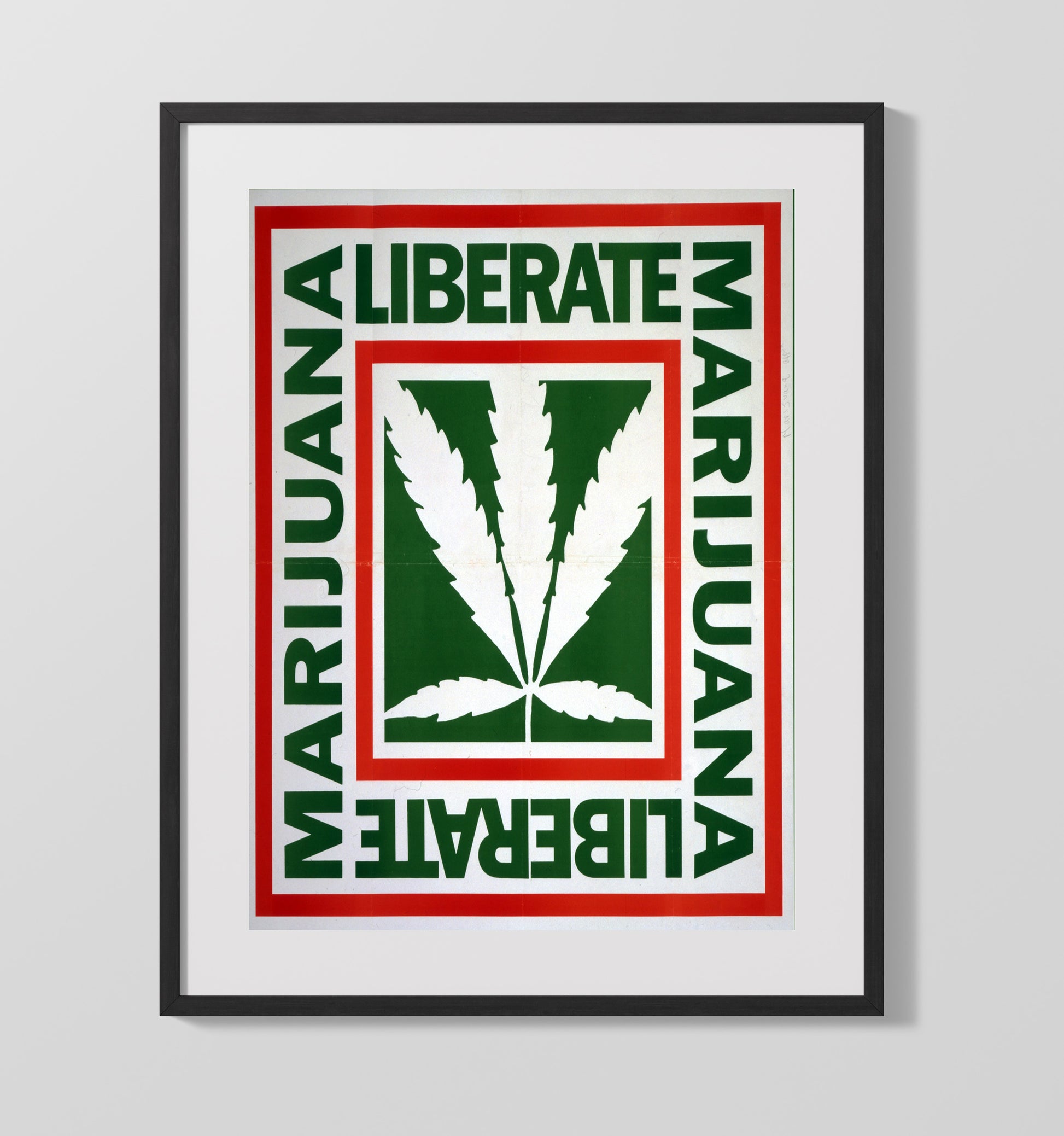 Liberate Marijuana Counter Culture Wall Art 16x20 Gallery Frame wall art print
