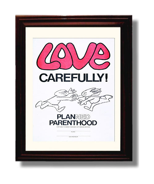 Love Carefully Counter Culture Wall Art 8x10 Beveled Frame wall art print