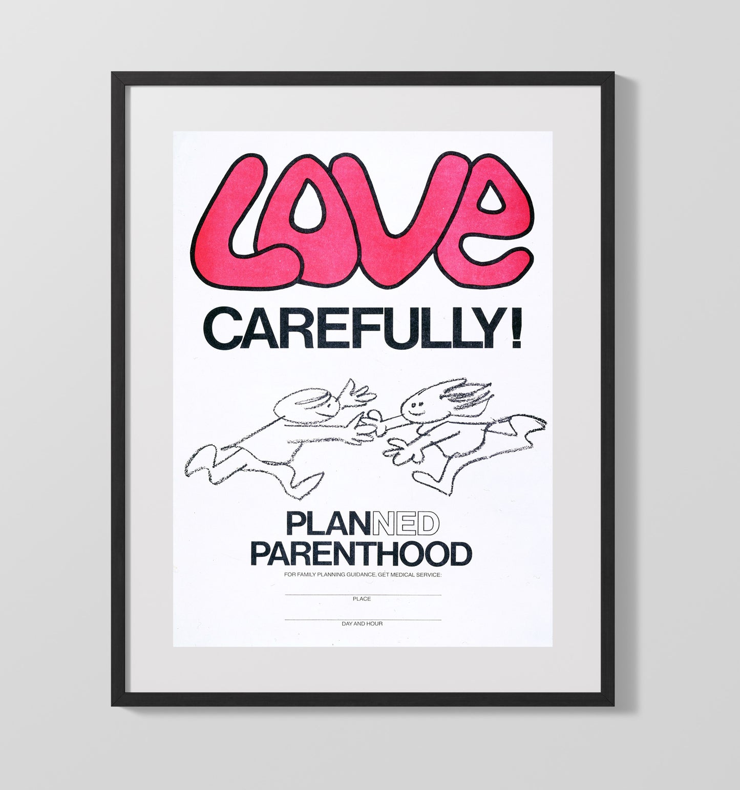 Love Carefully Counter Culture Wall Art 16x20 Gallery Frame wall art print