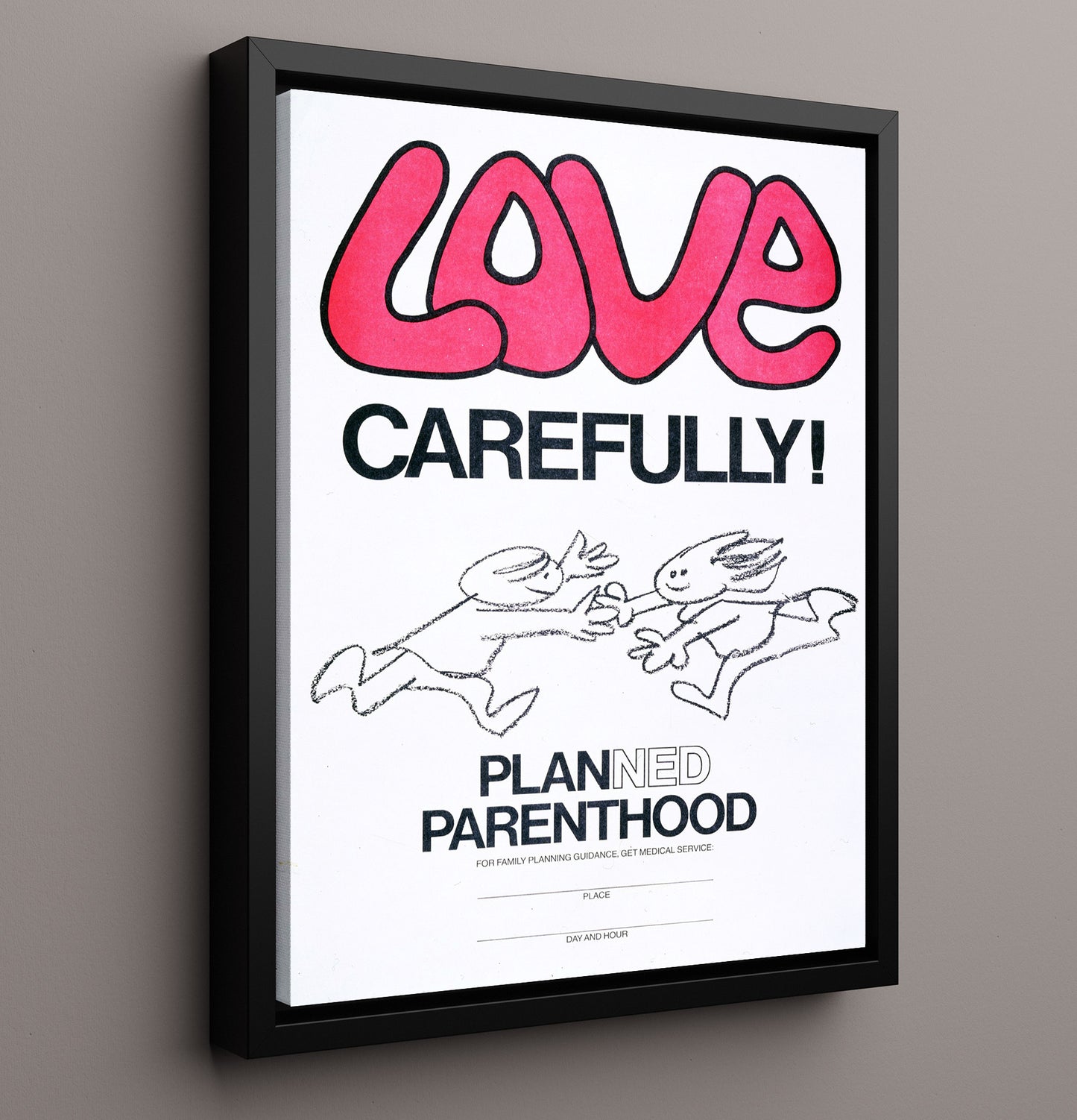 Love Carefully Counter Culture Wall Art 16x20 Framed Canvas wall art print