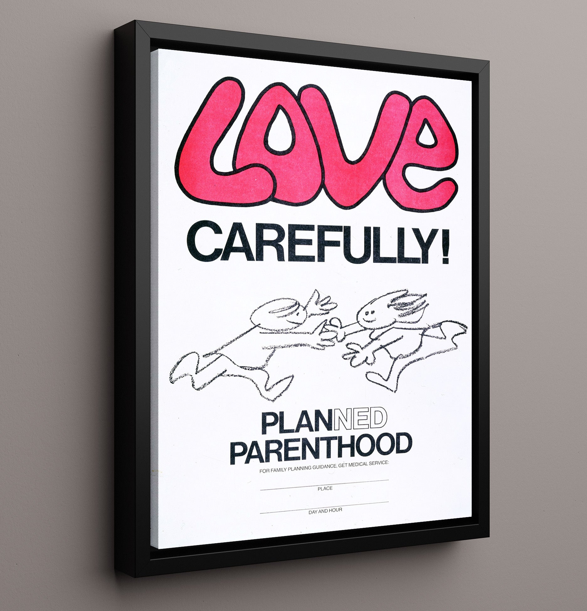 Love Carefully Counter Culture Wall Art 16x20 Framed Canvas wall art print