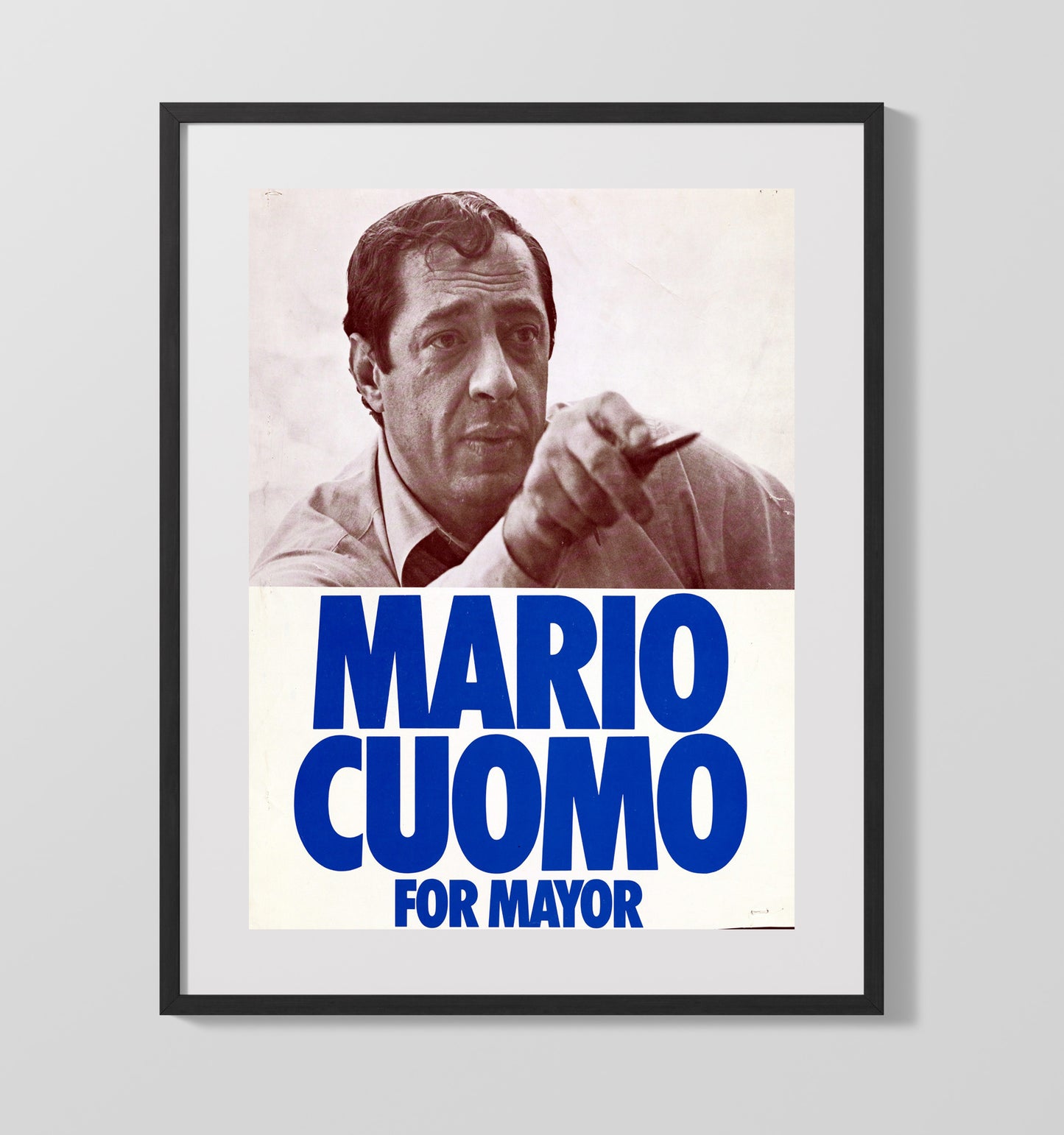 Mario Cuomo for Mayor Counter Culture Wall Art 16x20 Gallery Frame wall art print