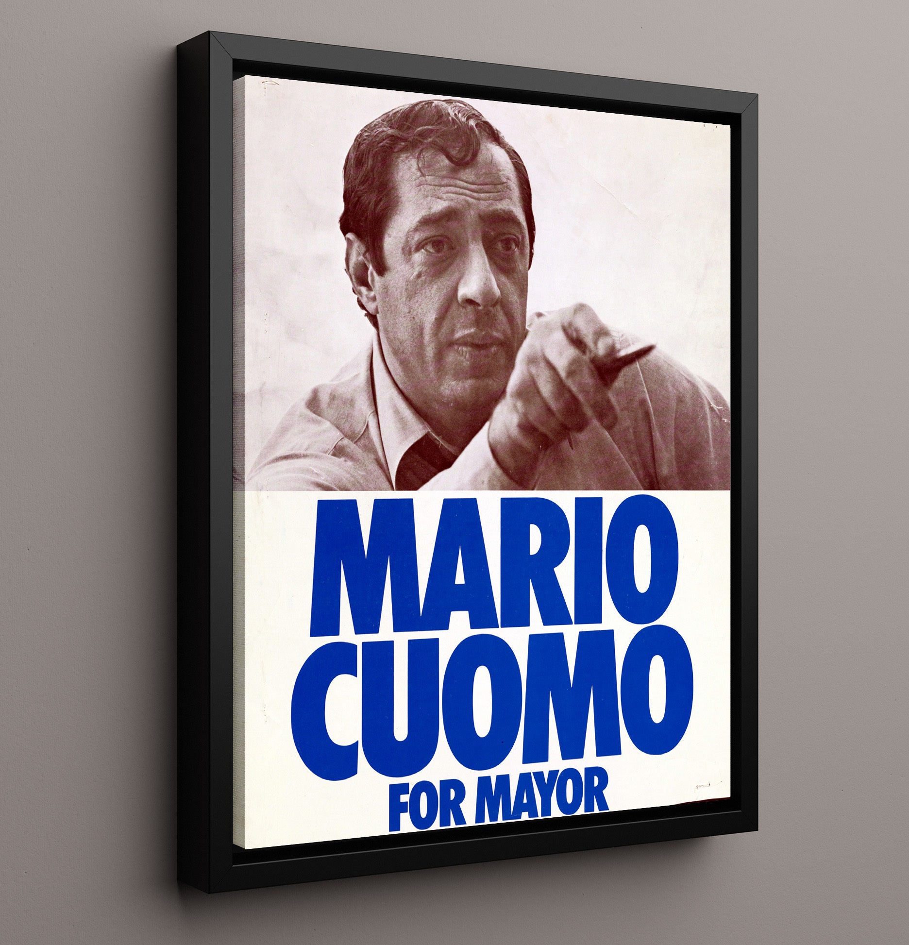 Mario Cuomo for Mayor Counter Culture Wall Art 16x20 Framed Canvas wall art print