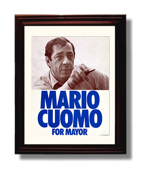 Mario Cuomo for Mayor Counter Culture Wall Art 8x10 Beveled Frame wall art print