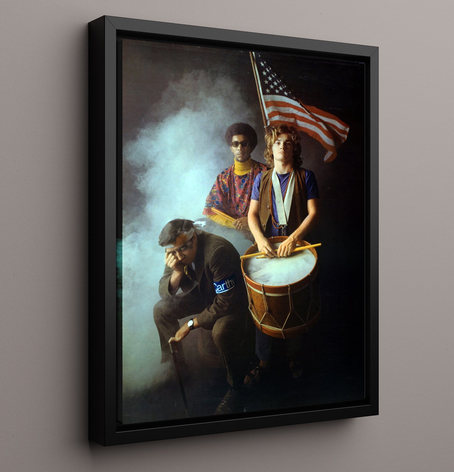 McCarthy 1972 Poster Counter Culture Wall Art 16x20 Framed Canvas wall art print