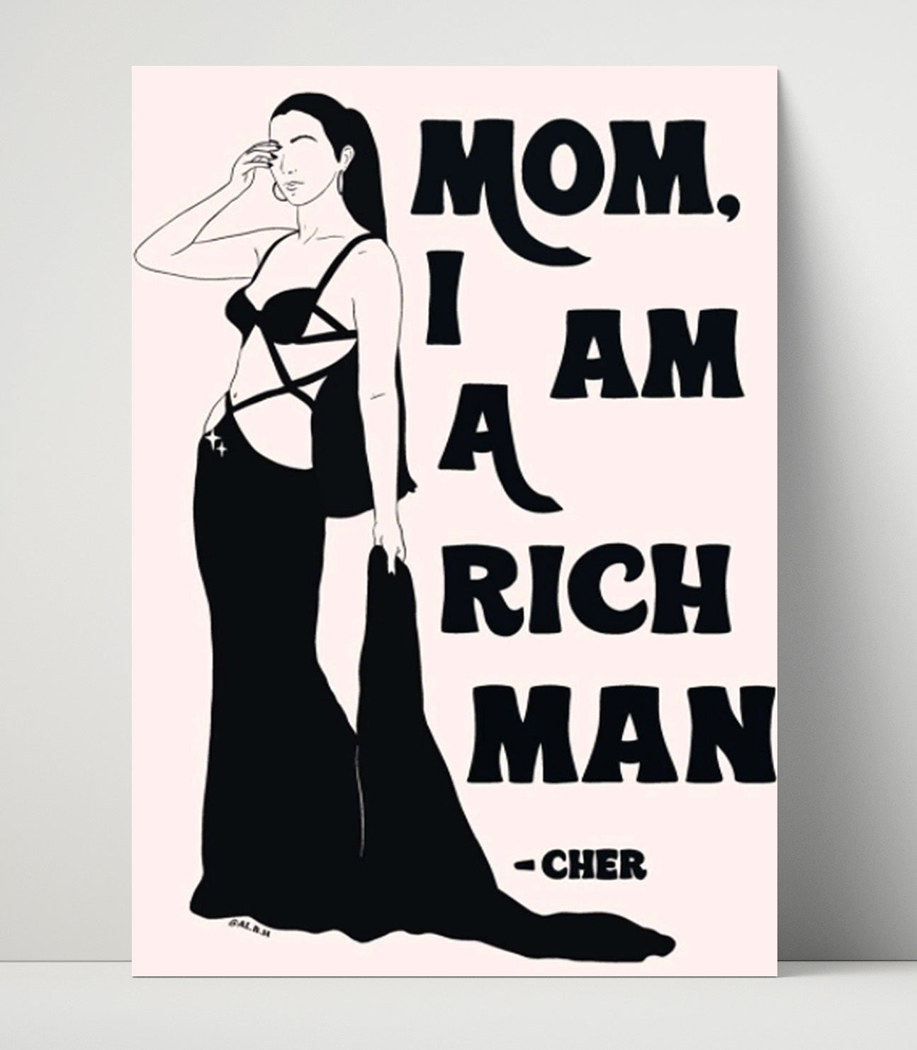 Mom I Am a Rich Man Counter Culture Wall Art 16x20 Unframed Print wall art print