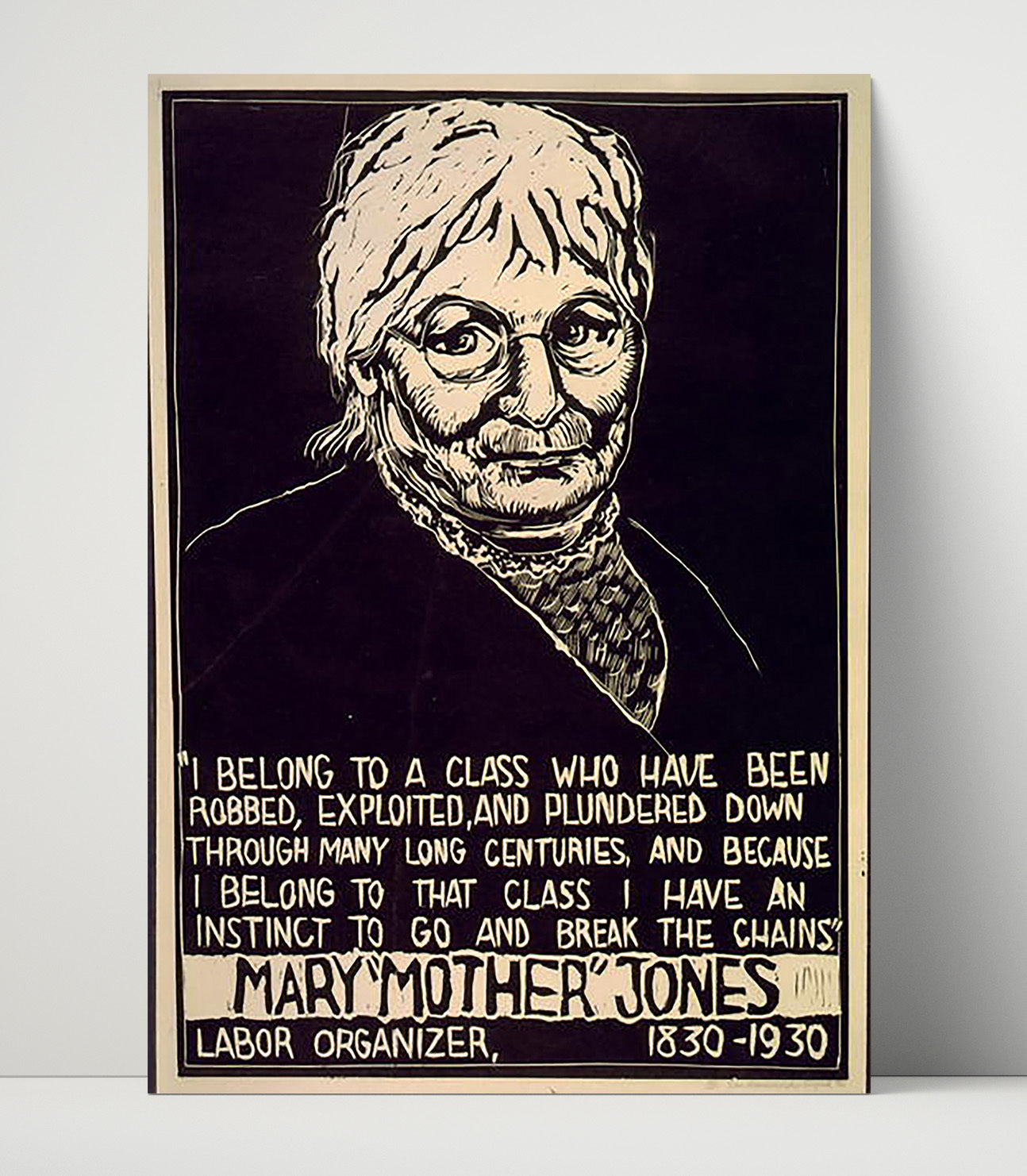 Mother Jones Quote Counter Culture Wall Art 16x20 Unframed Print wall art print