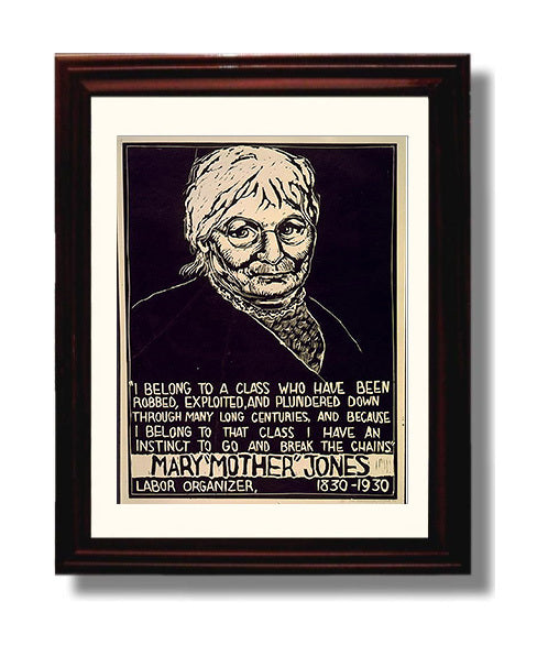 Mother Jones Quote Counter Culture Wall Art 8x10 Beveled Frame wall art print