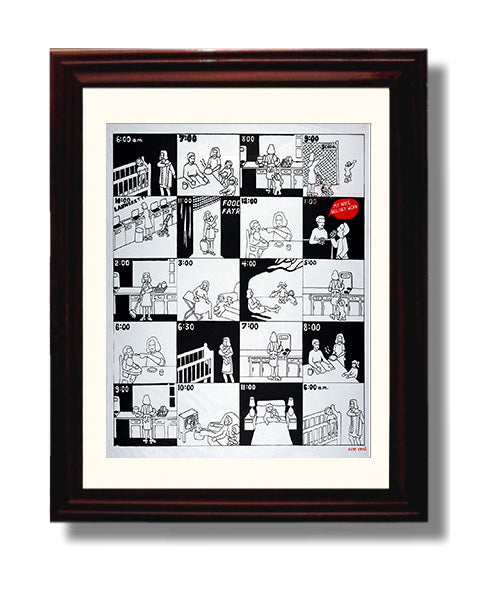 My Wife Doesnt Work Counter Culture Wall Art 8x10 Beveled Frame wall art print