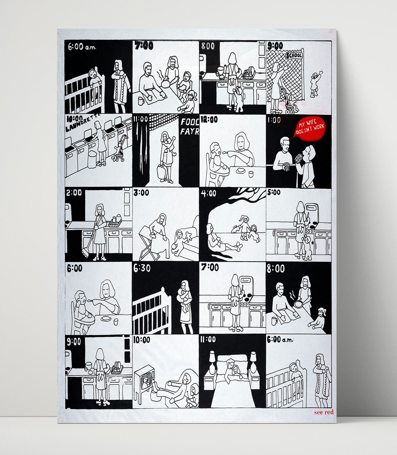 My Wife Doesnt Work Counter Culture Wall Art 16x20 Unframed Print wall art print