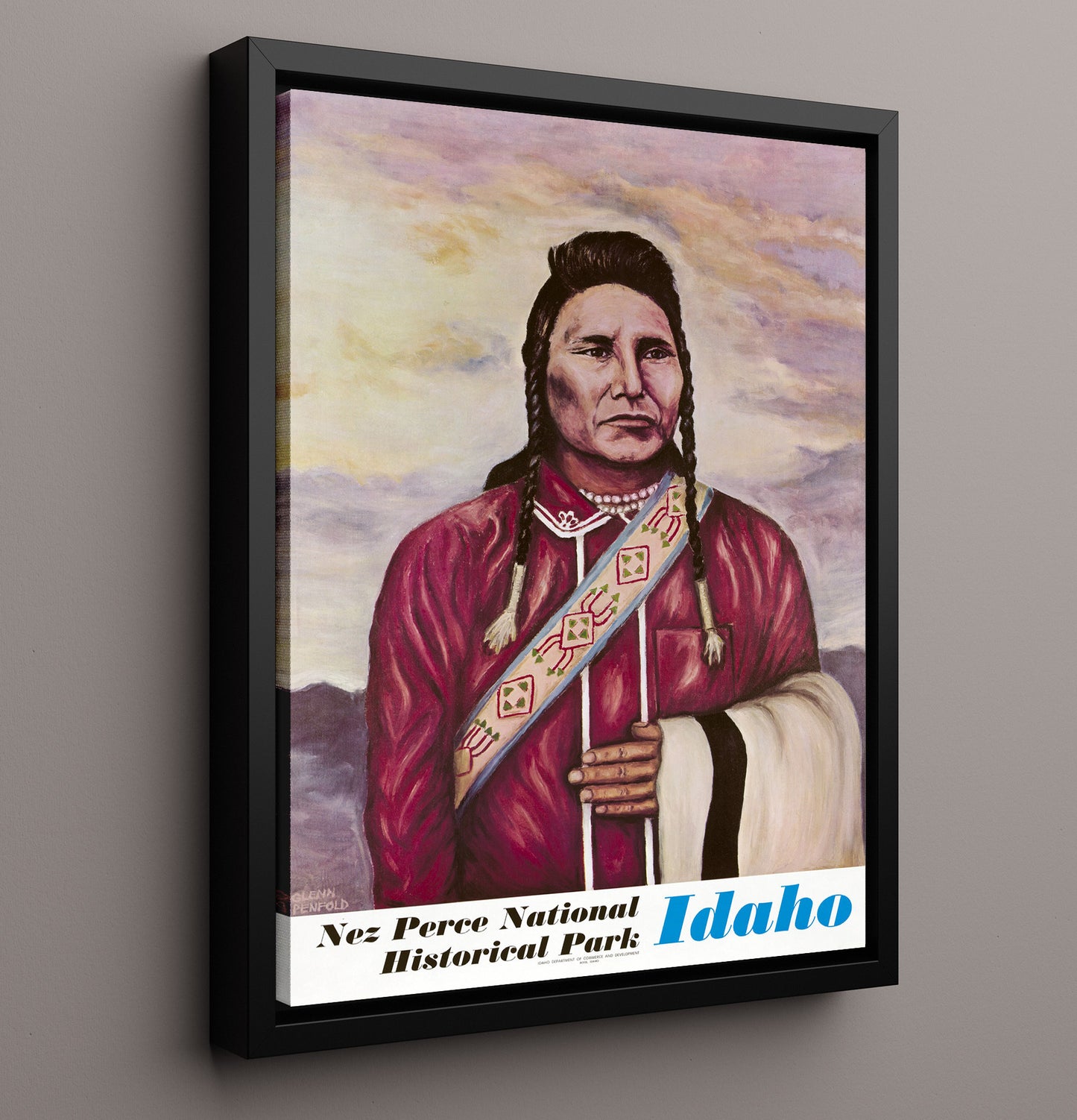 Nez Perce Park Idaho Counter Culture Wall Art 16x20 Framed Canvas wall art print