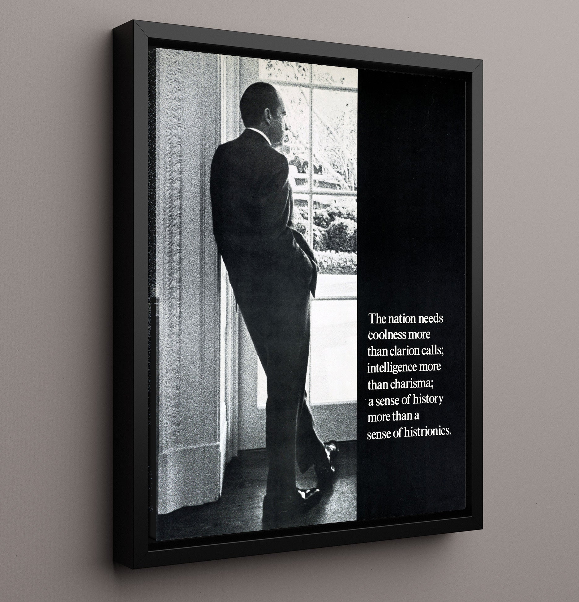 Nixon the Nation Needs Counter Culture Wall Art 16x20 Framed Canvas wall art print