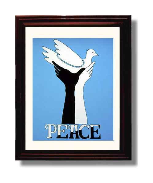 Peace Dove Counter Culture Wall Art 8x10 Beveled Frame wall art print
