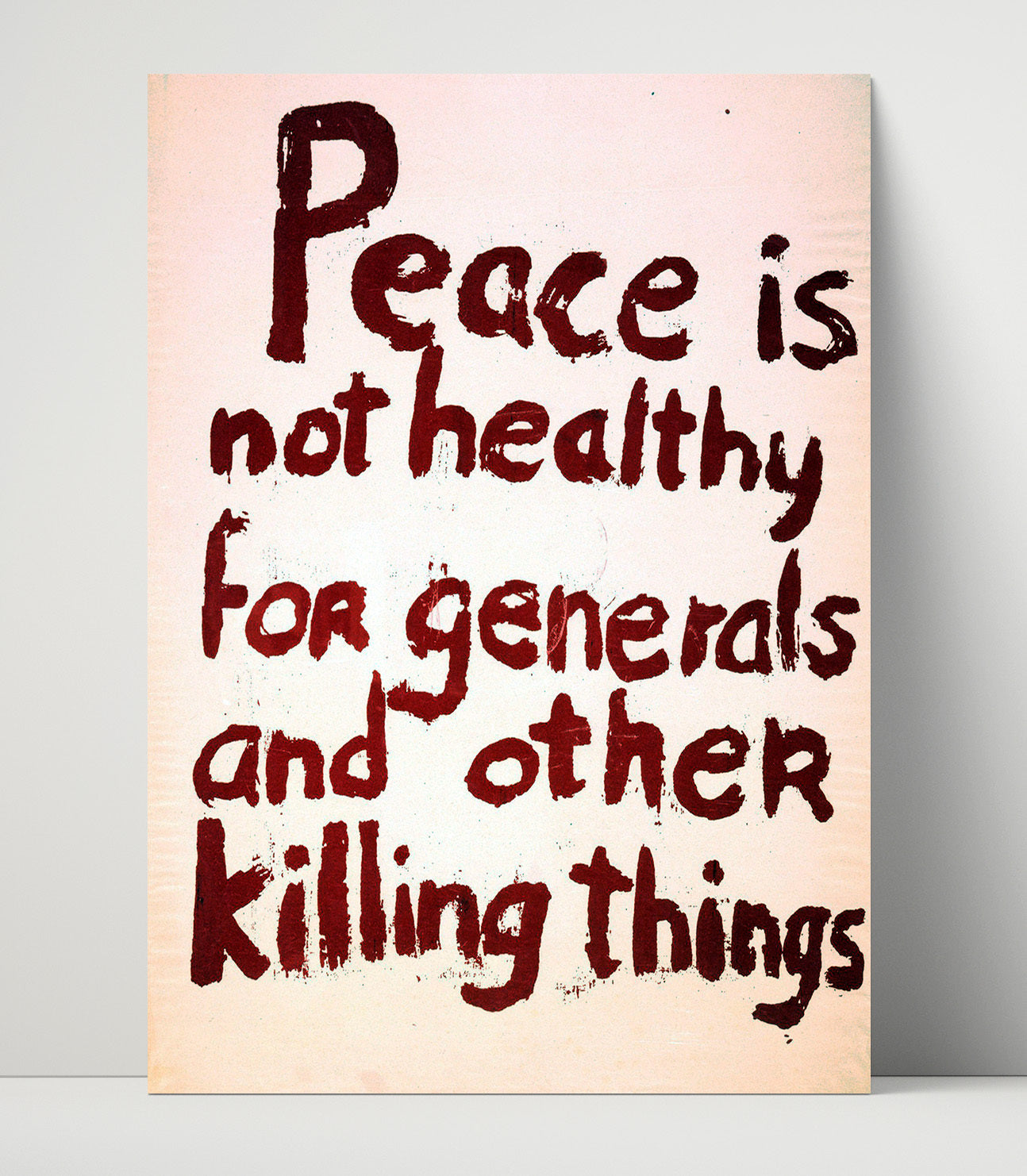 Peace Is Not Healthy Counter Culture Wall Art 16x20 Unframed Print wall art print