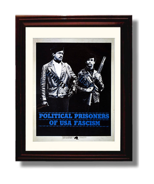Political Prisoners of Usa Fascism Counter Culture Wall Art 8x10 Beveled Frame wall art print