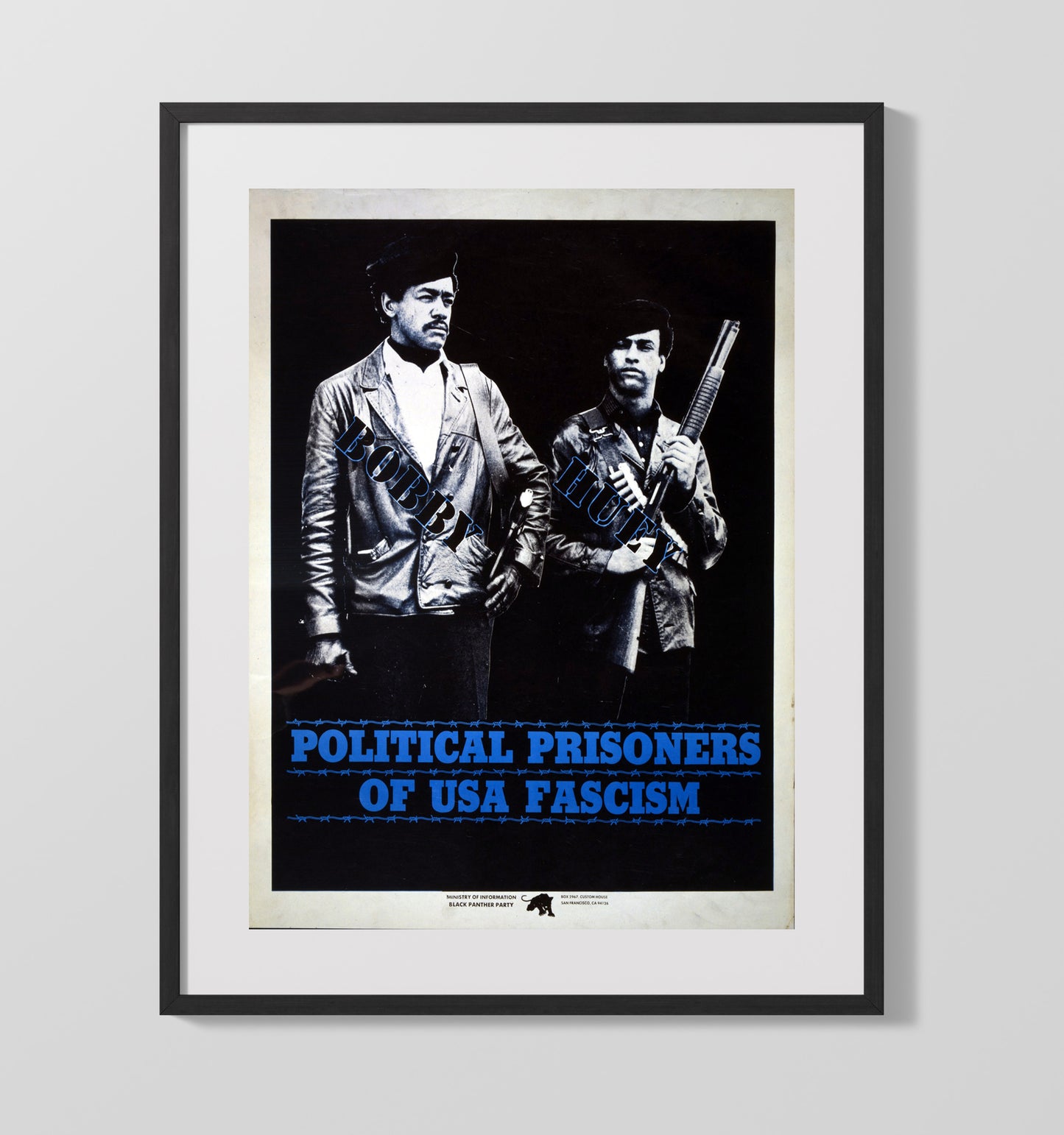 Political Prisoners of Usa Fascism Counter Culture Wall Art 16x20 Gallery Frame wall art print