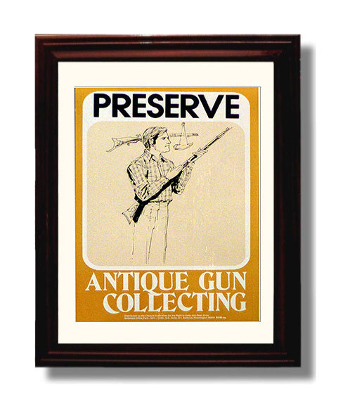 Preserve Gun Collecting 20x30 Counter Culture Wall Art 8x10 Beveled Frame wall art print