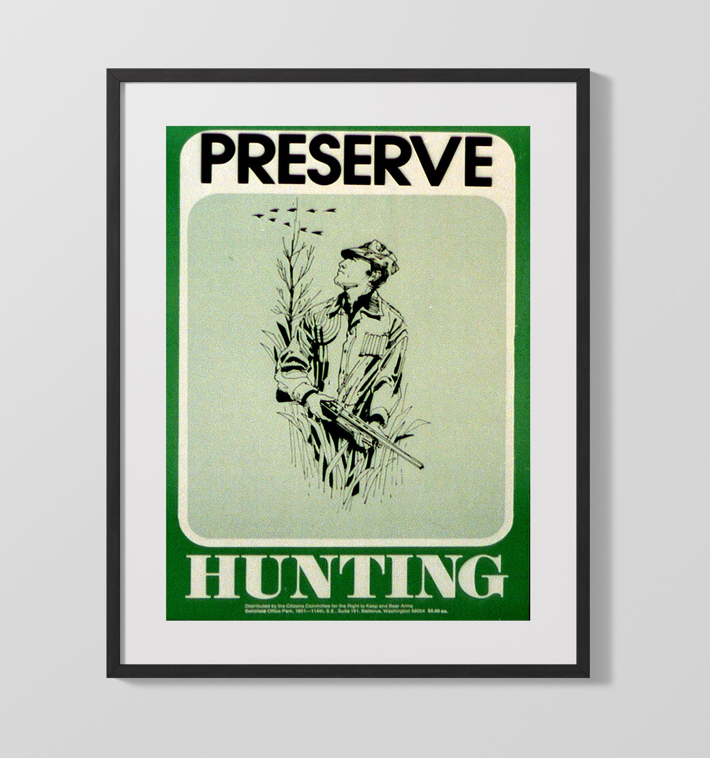 Preserve Hunting 20x30 Counter Culture Wall Art 16x20 Gallery Frame wall art print