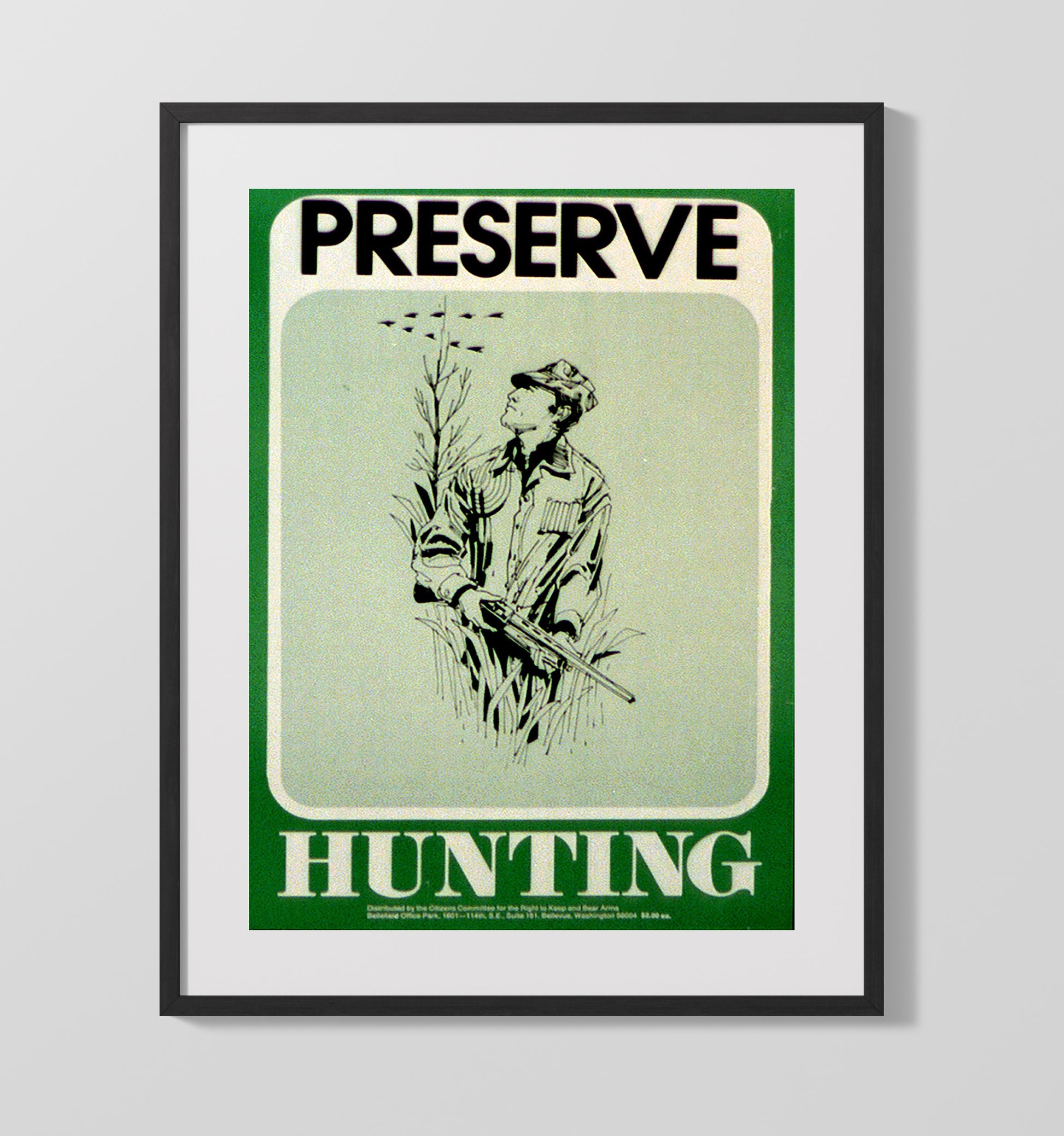 Preserve Hunting 20x30 Counter Culture Wall Art 16x20 Gallery Frame wall art print