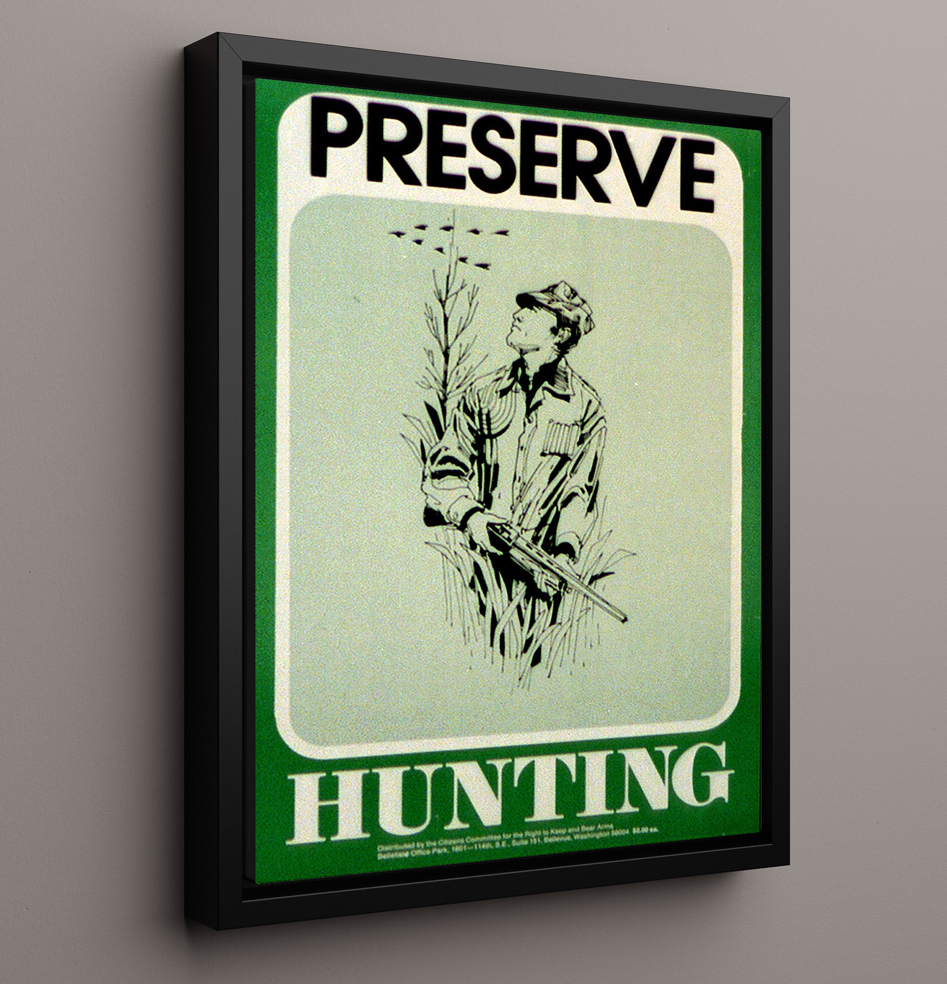 Preserve Hunting 20x30 Counter Culture Wall Art 16x20 Framed Canvas wall art print