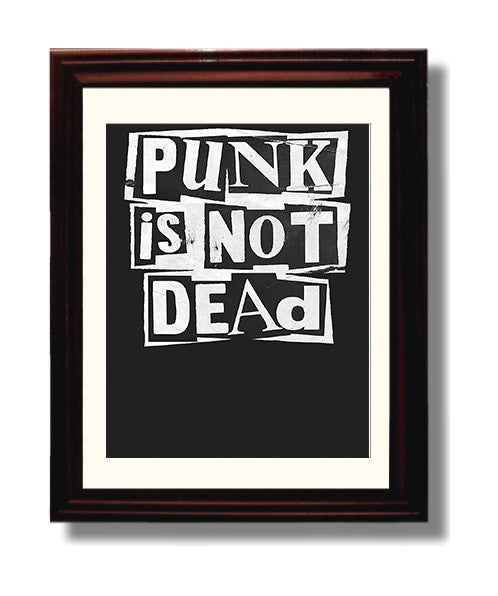 Punk Is Not Dead Counter Culture Wall Art 8x10 Beveled Frame wall art print