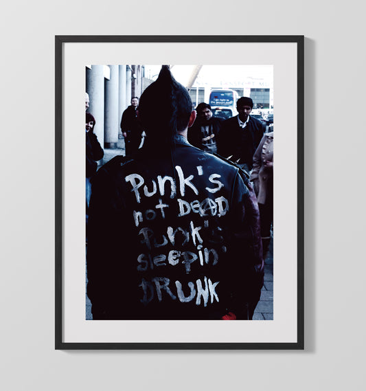 Punks Not Dead - Punks Sleeping Drunk - Counterculture - 16x20 Gallery Frame