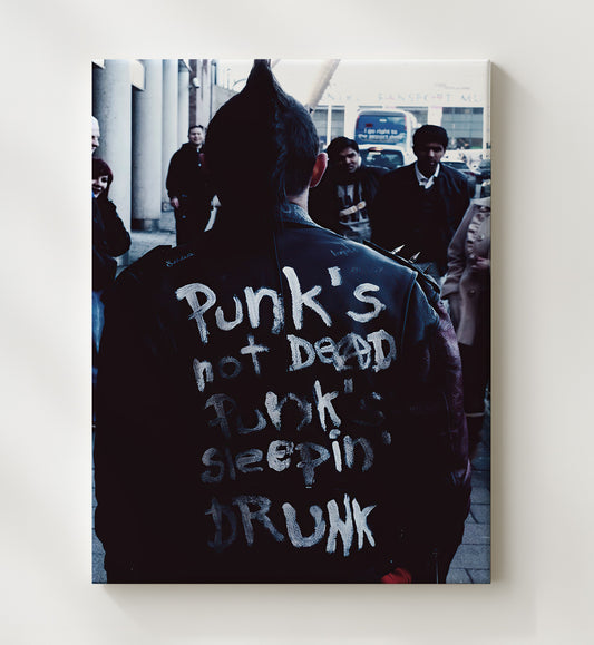 Punks Not Dead - Punks Sleeping Drunk 8x10 Canvas counterculture wall art
