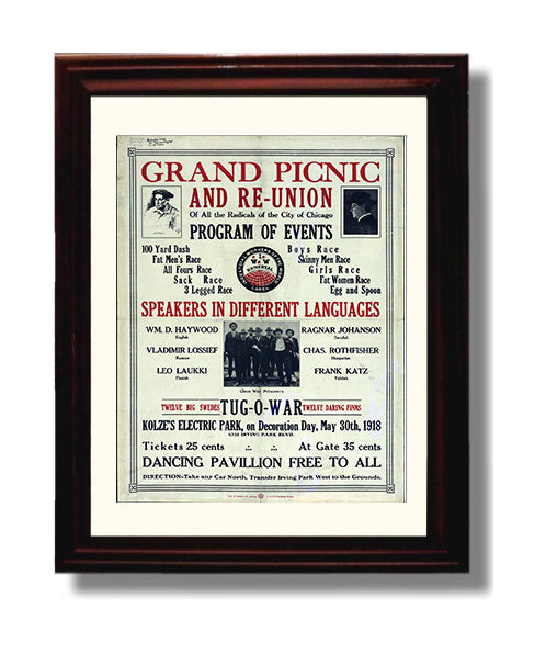 Radicals of Chicago Reunion Counter Culture Wall Art 8x10 Beveled Frame wall art print