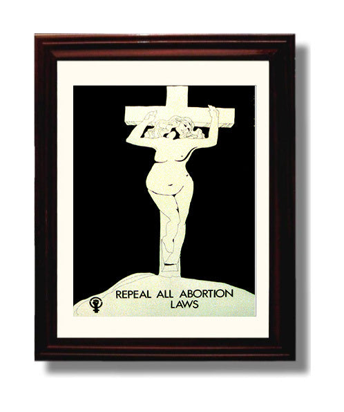 Repeal All Abortion Laws Counter Culture Wall Art 8x10 Beveled Frame wall art print