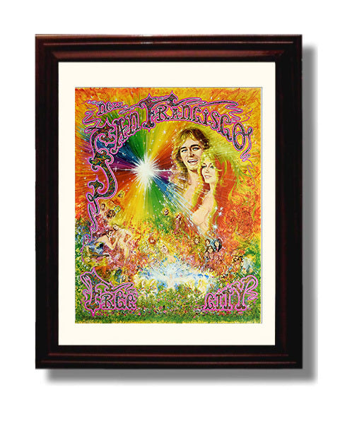 San Fran - Free City - 20x30 Counter Culture Wall Art 8x10 Beveled Frame wall art print