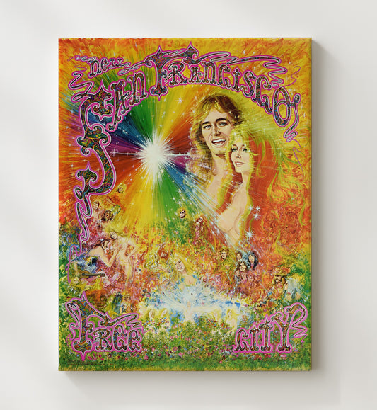 San Francisco - Free City 8x10 Canvas counterculture wall art