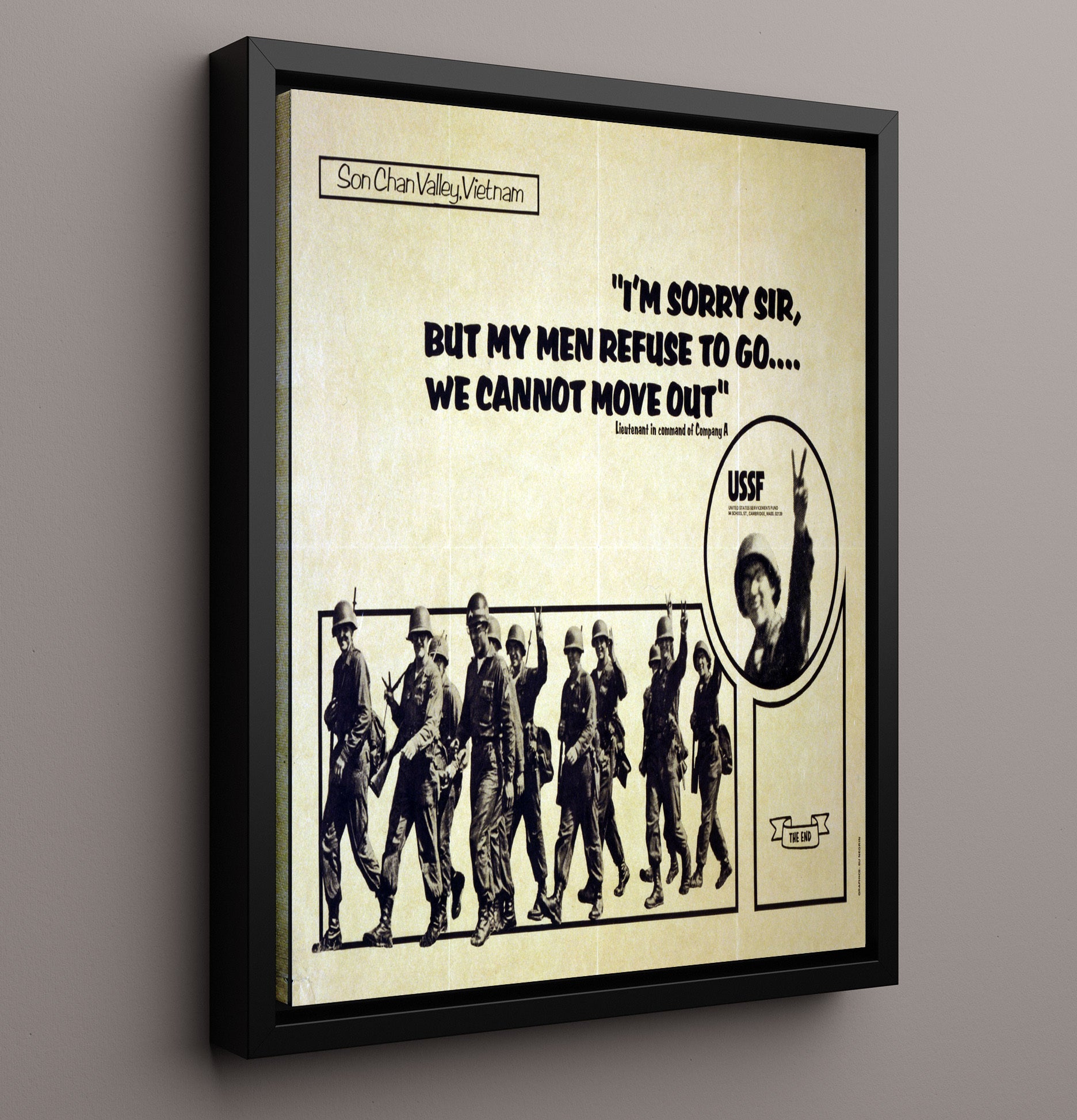 Son Chan Valley Vietnam Counter Culture Wall Art 16x20 Framed Canvas wall art print