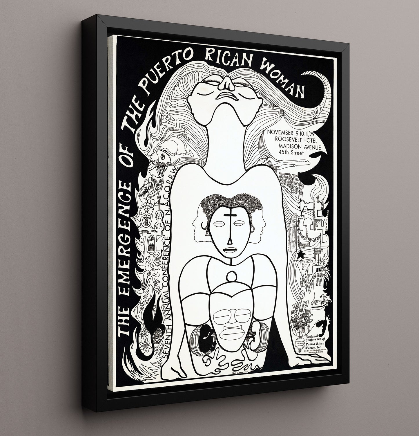 The Emergence of the Puerto Rican Woman Counter Culture Wall Art 16x20 Framed Canvas wall art print